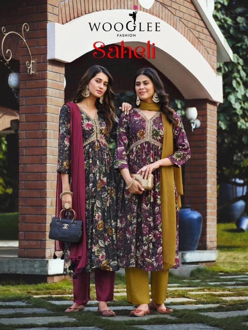 Wooglee Saheli Modal Printed Kurti With Bottom Dupatta Collection