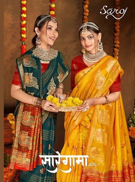 Saroj Saregama Vol 1 Pure Cotton Silk Saree Collection