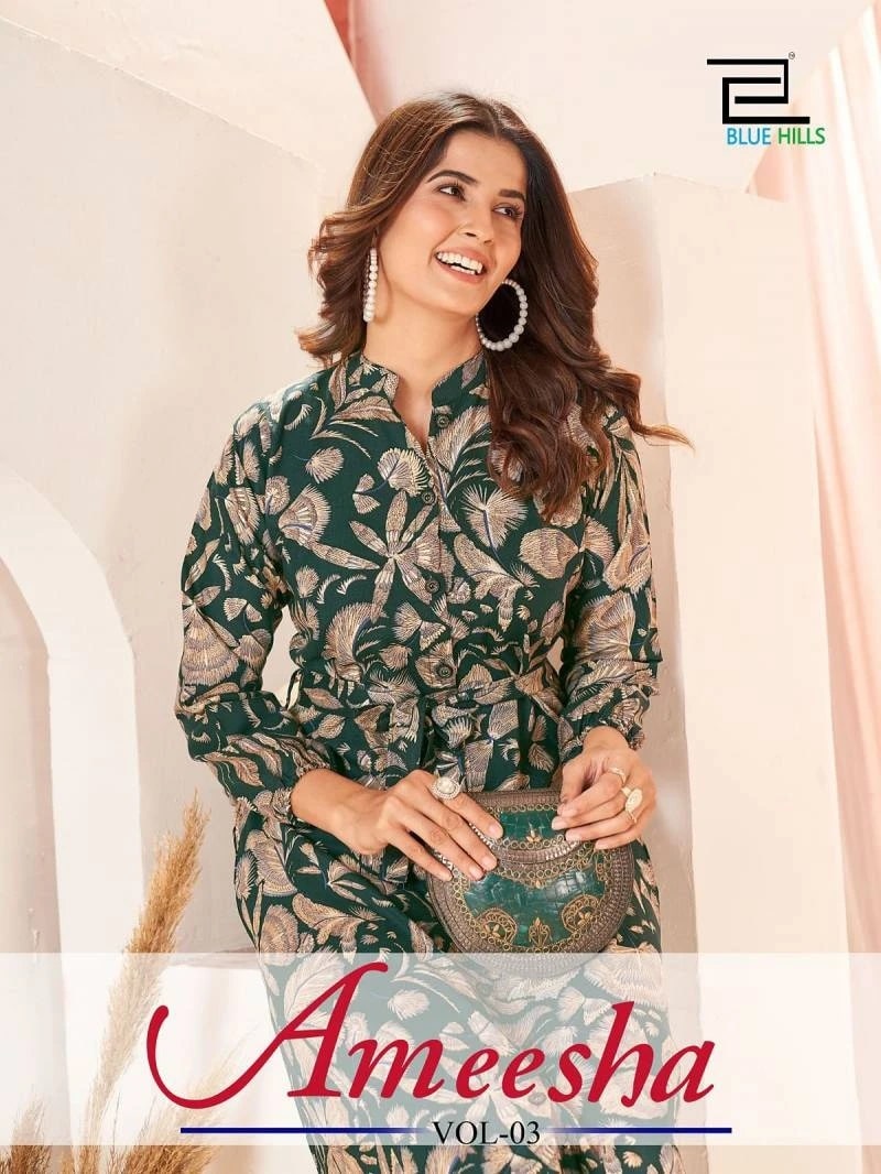 Blue Hills Ameesha Vol 3 Stylish Printed Kurti Collection