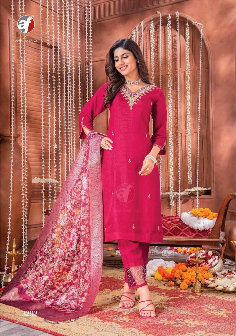 Af Shehnai Vol 6 Designer Kurti Pant With Dupatta Set