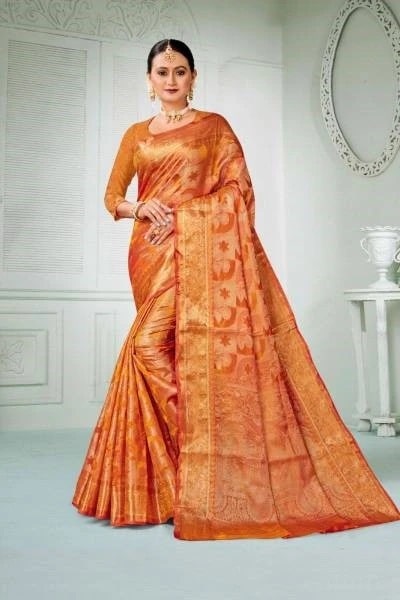 Ronisha Jhajjar Banarasi Lichi Silk Saree Wholesaler
