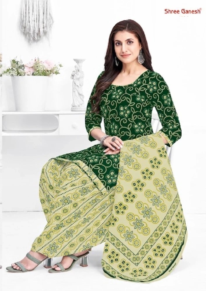 Shree Ganesh Bandhni Vol 2 Patiyala Cotton Dress Material Collection
