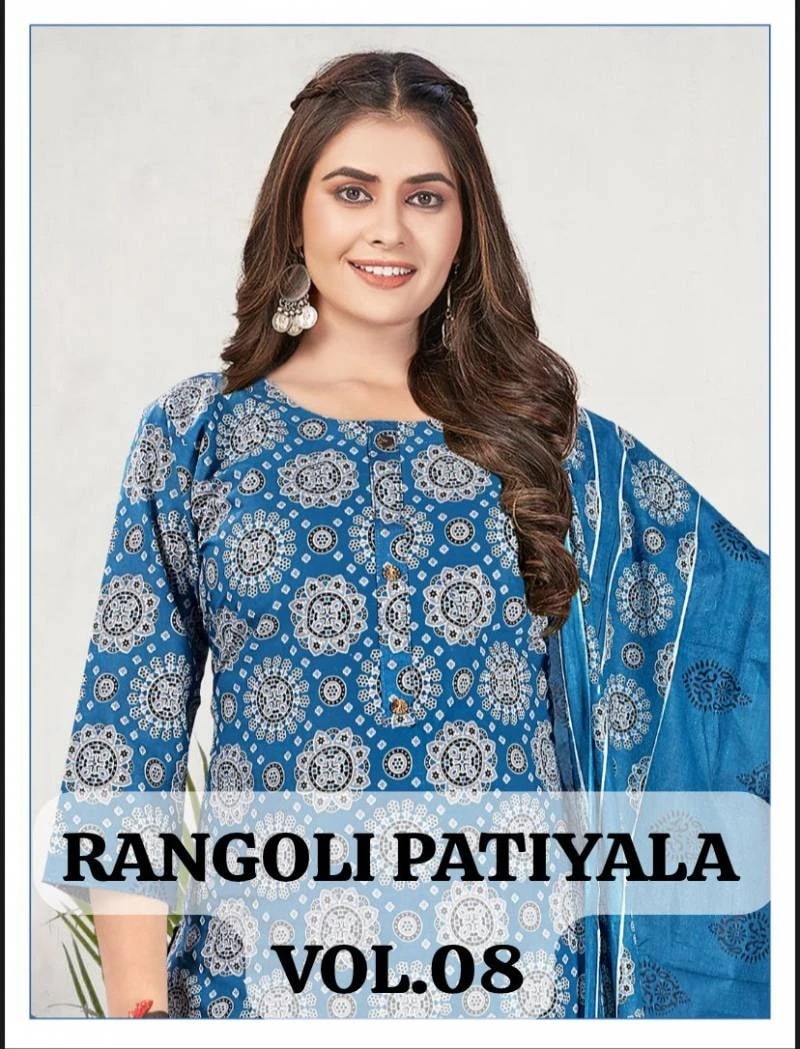 Jlf Rangloi Patiyala Vol 8 Pure Cotton Printed Readymade Dress Collection