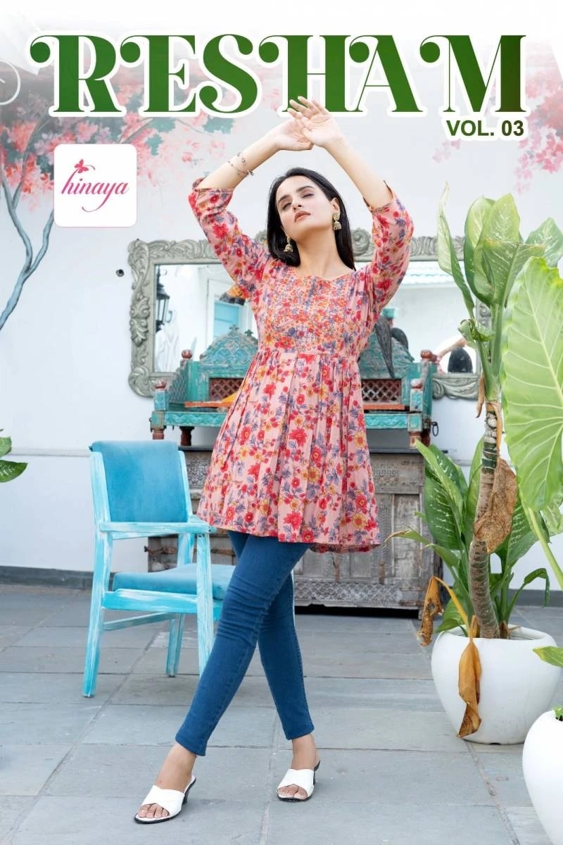 Hinaya Resham Vol 3 Rayon Trendy Fancy Top Collection