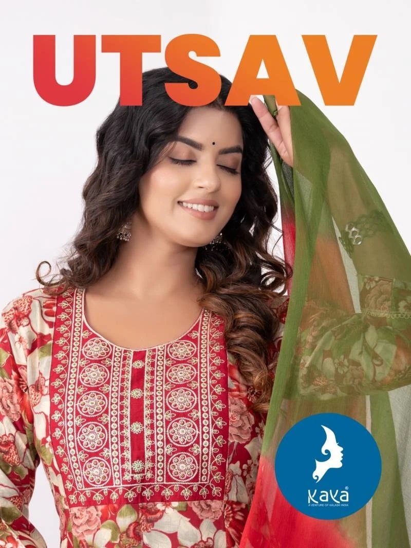 Kaya Utsav Printed Trendy Fancy Kurti Pant With Dupatta Collection