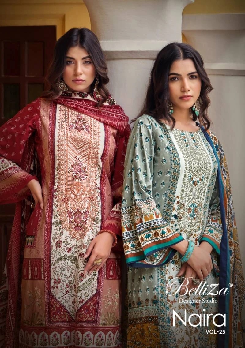 Belliza Naira Vol 25 Digital Printed Trendy Cotton Dress Material