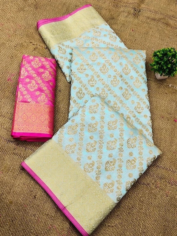 Meera 187 Jari Work Banarasi Silk Saree Collection