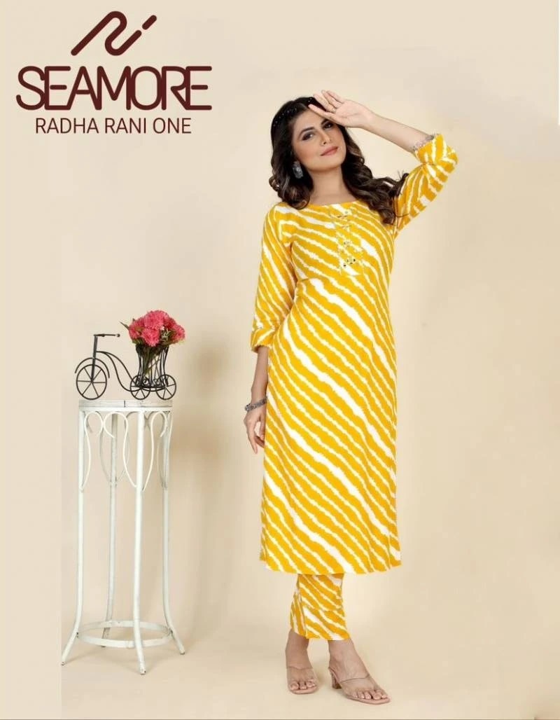 Seamore Radha Rani One 1023 To 1025 Casual Wear Kurti With Pant Collection