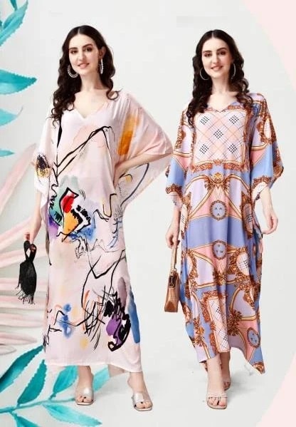 Jelite Silk Kaftan Vol 9 Silk Digital Print Fancy Kaftan Collection
