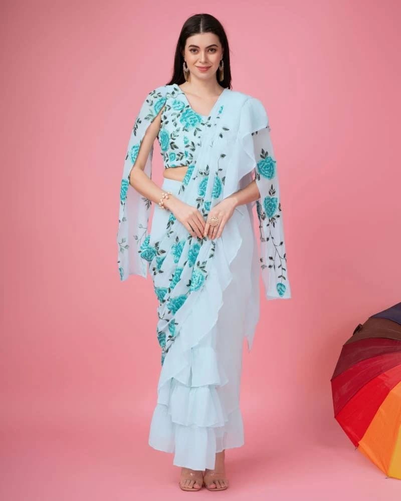 Amoha Trendz 10940 Faux georgette Designer Saree Collection