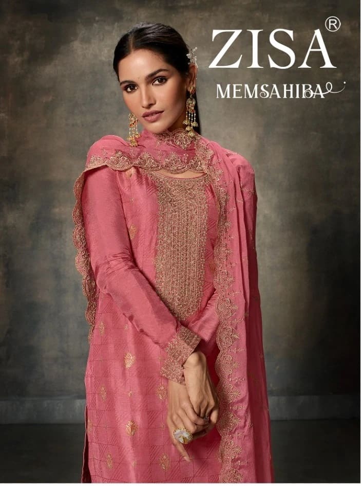 Zisa Memsahiba Embroidery Work Designer Salwar Suits Collection