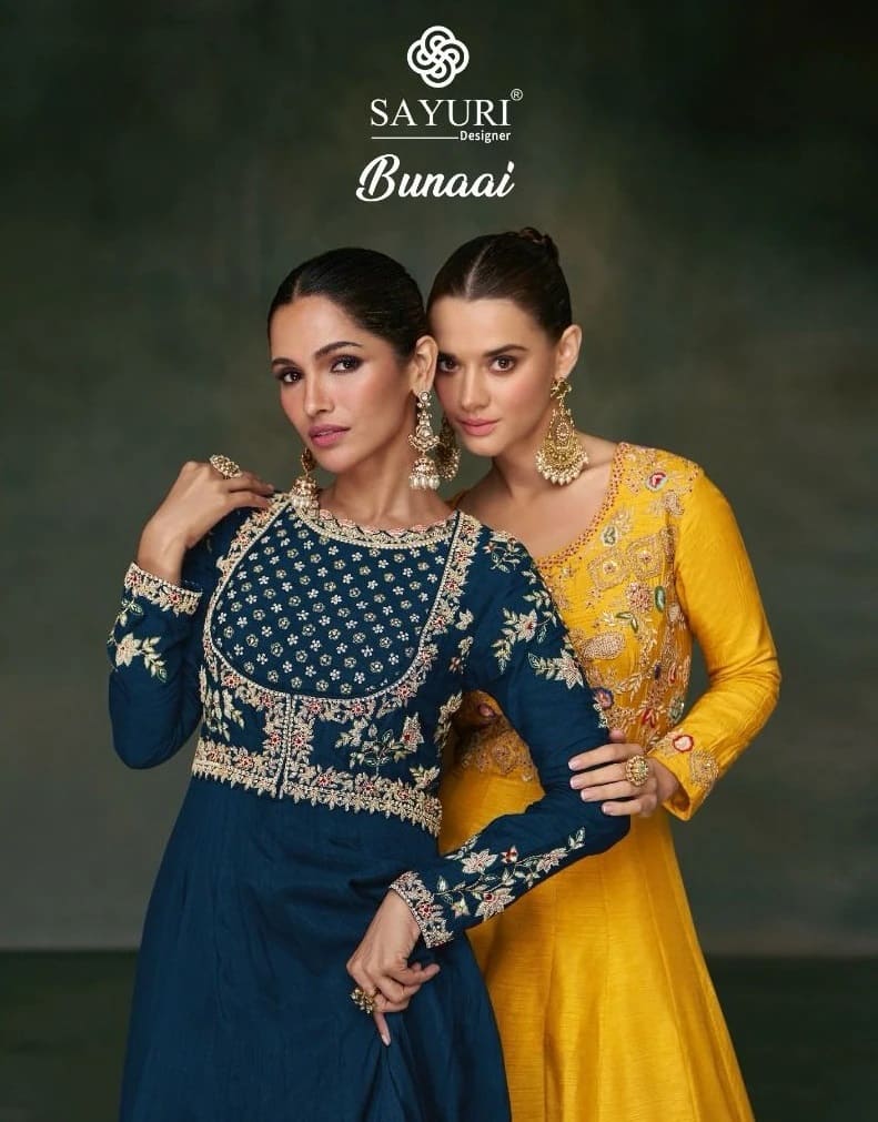 Sayuri Bunaai Exclusive Designer Gown With Dupatta Collection