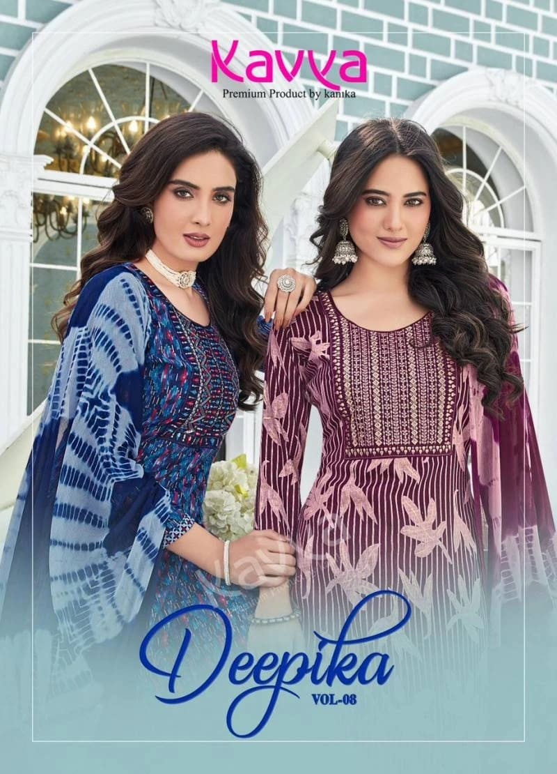 Kavya Deepika Vol 8 Casual Wear Kurti Pant With Dupatta Collection