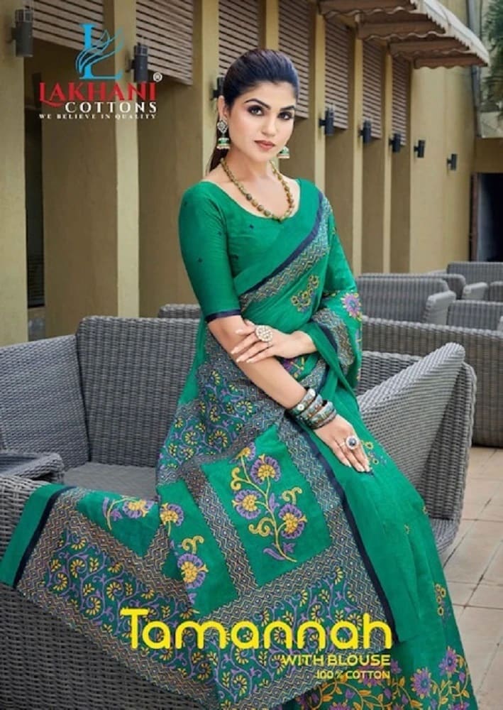 Lakhani Tamannah Printed Cotton Casual Saree Collection
