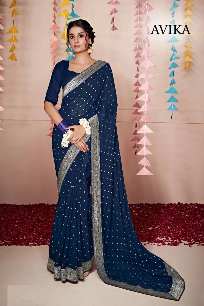 Stavan Avika Heavy Georgette Casual Wear Sarees Collection