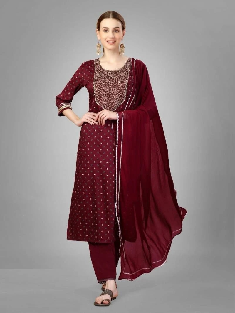 Kurti Set 1109 A Sequence Work Kurti With Bottom Dupatta Collection