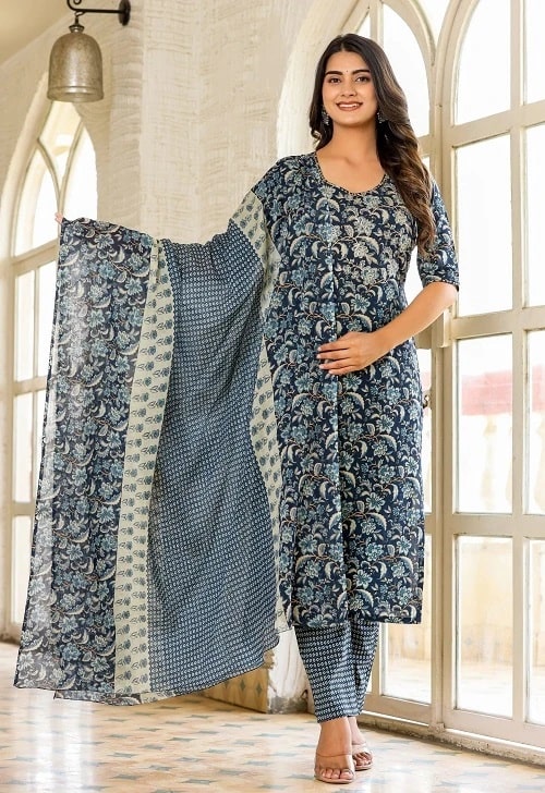 Dhruvi 101 Daily Wear Rayon Kurti Pant With Dupatta