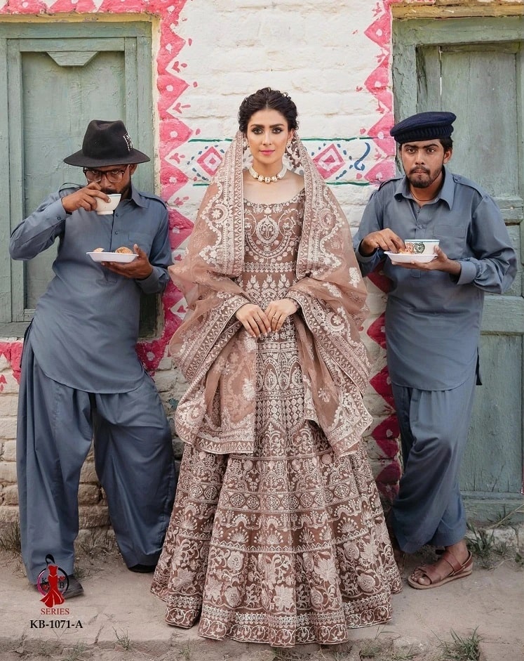 Kb 1071 Embroidered Heavy Work Designer Gown Collection