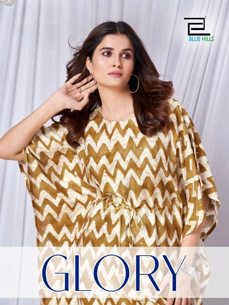 Blue Hills Glory Kaftan Party Wear Printed Kurti Collection
