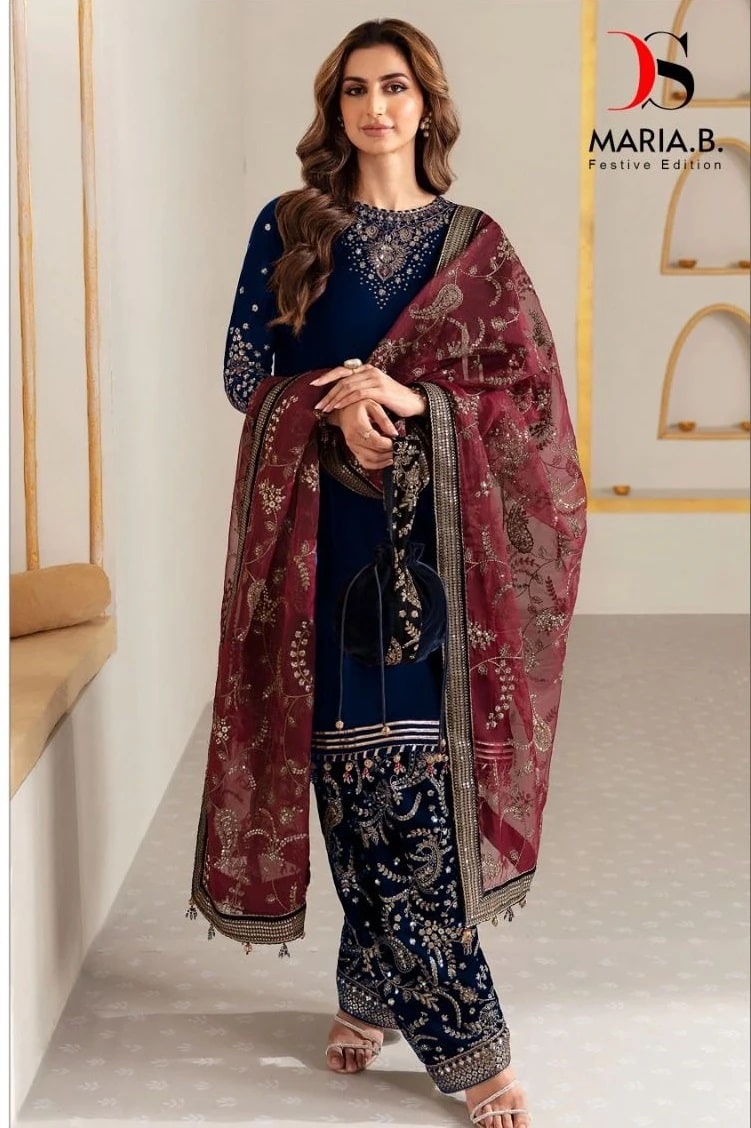 Deepsy Mariya B Velvet 3284 Hit Embroidery Designer Salwar Suits Collection
