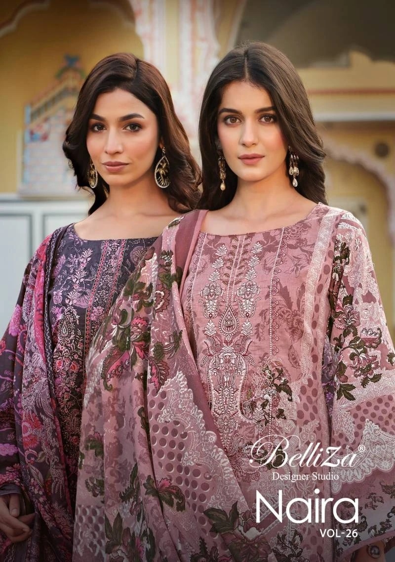 Belliza Naira Vol 26 Pure Cotton Exclusive Designer Dress Material Collection