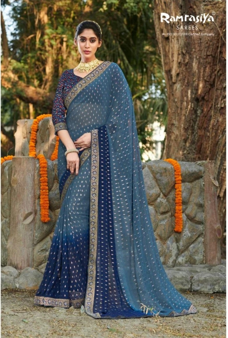 Ramrasiya Mahadev Pure Heavy Jacquard Silk Saree Wholesalers In Surat