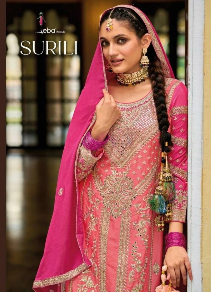 Eba Surili Heavy Chinnon Designer Salwar Suit Collection