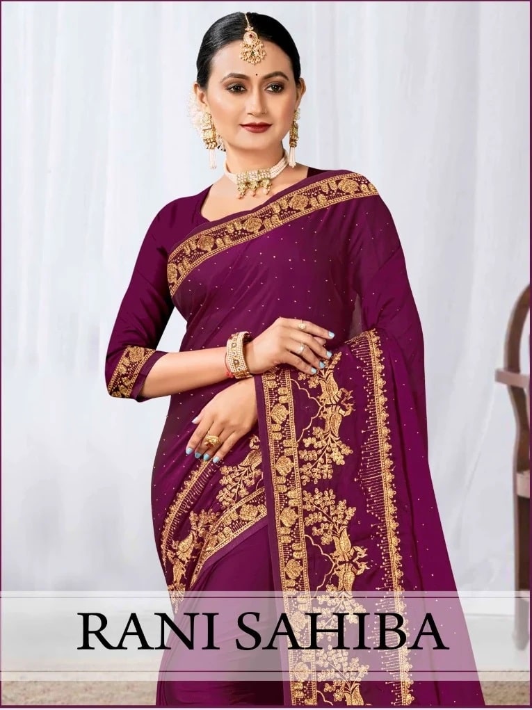 Ronisha Rani Sahiba Designer Siroski Work Saree Collecton
