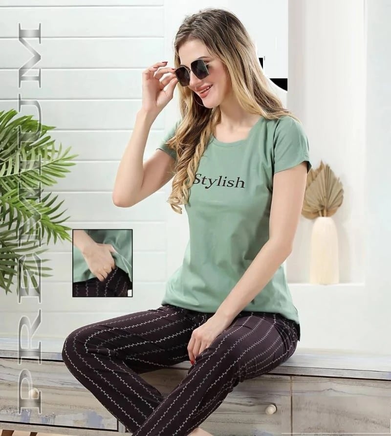 Summer Special Vol Pc 519 Soft Cotton Night Wear Top And Pant Collection