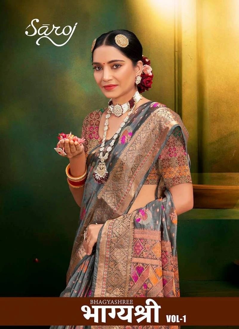 Saroj Bhagyashree Vol 1 Rich Pallu Organza Silk Saree Collection
