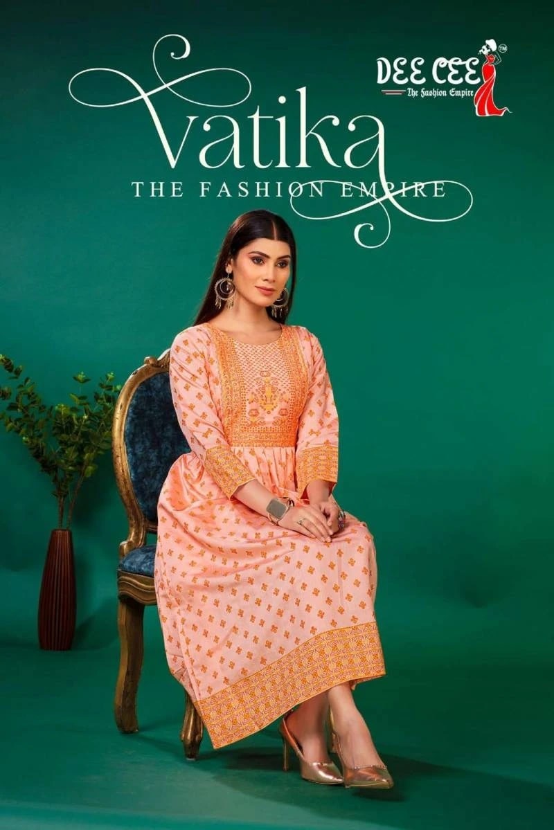 Deecee Vatika Fancy Printed Flared Long Kurti Collection