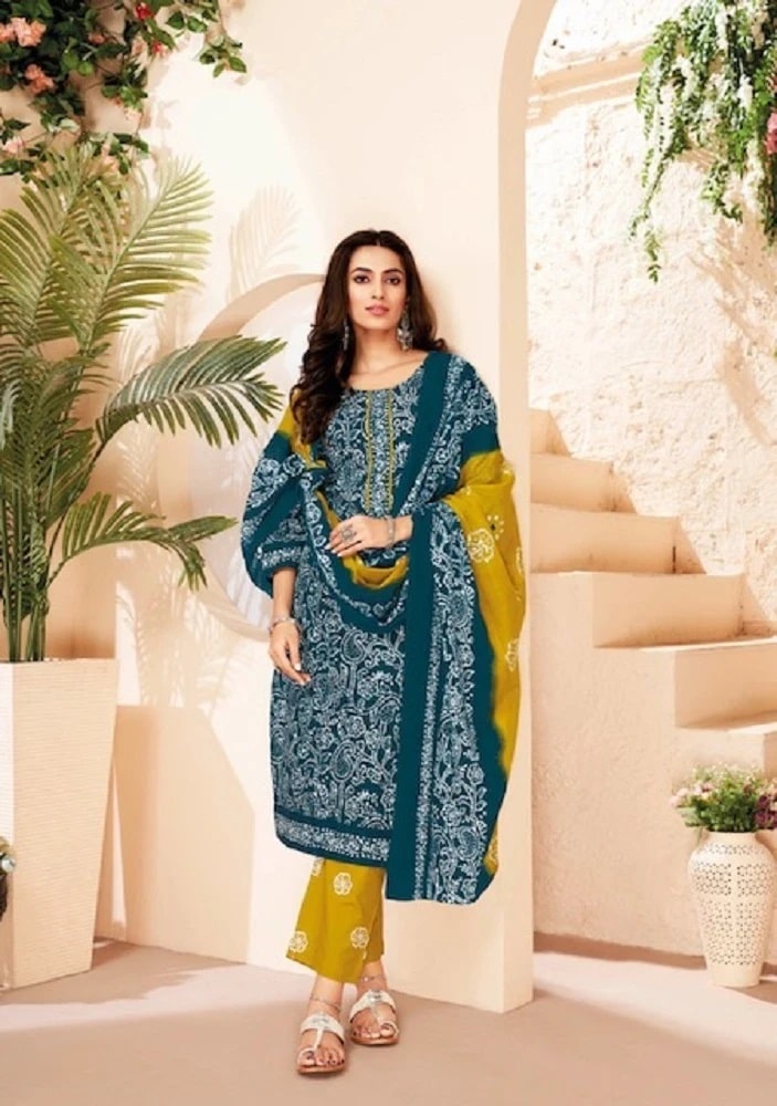 Suryajyoti Pehnava Vol 5 Readymade Printed Cotton Dress Collection