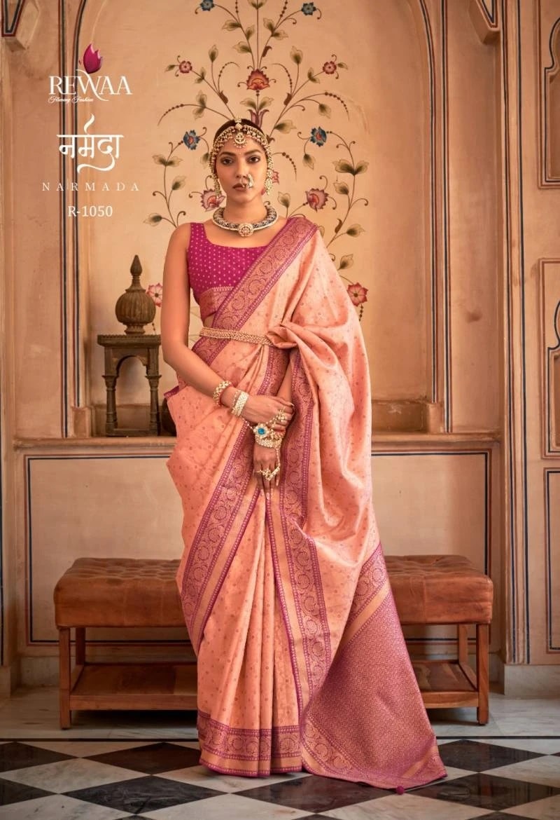 Rewaa Narmada Designer Banarasi Silk Saree Wholesale Shop