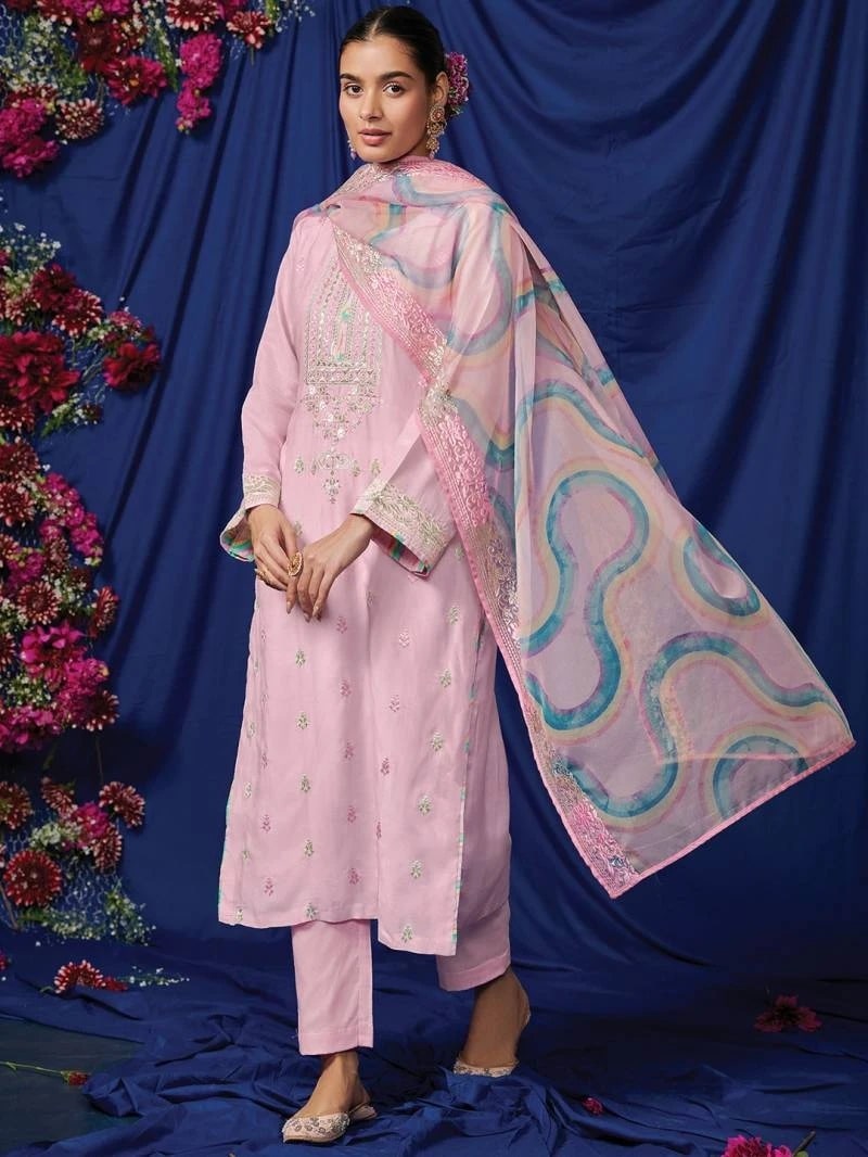 Indo Era 2372 Ethnic Designer Straight Kurta Pant With Dupatta Collection
