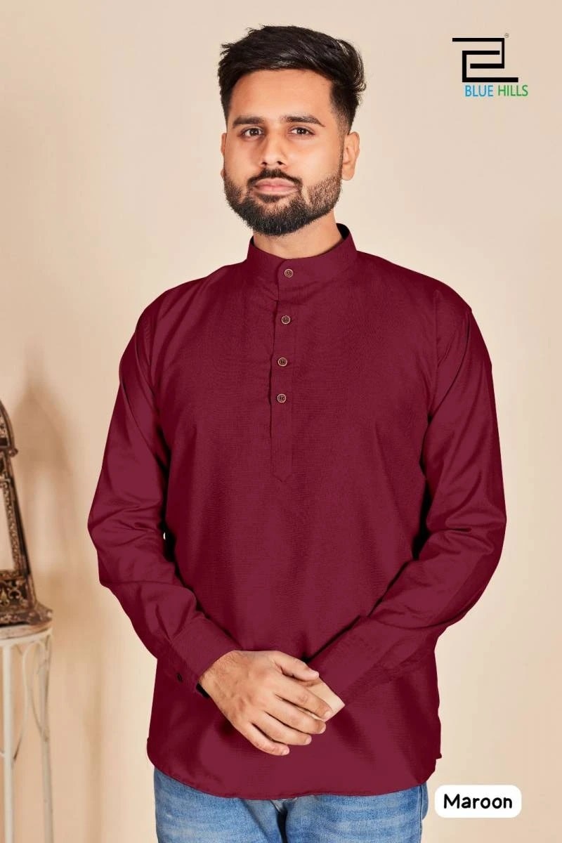 Blue Hills Tradition Nx Casual Short Kurta Mens Wear Collection