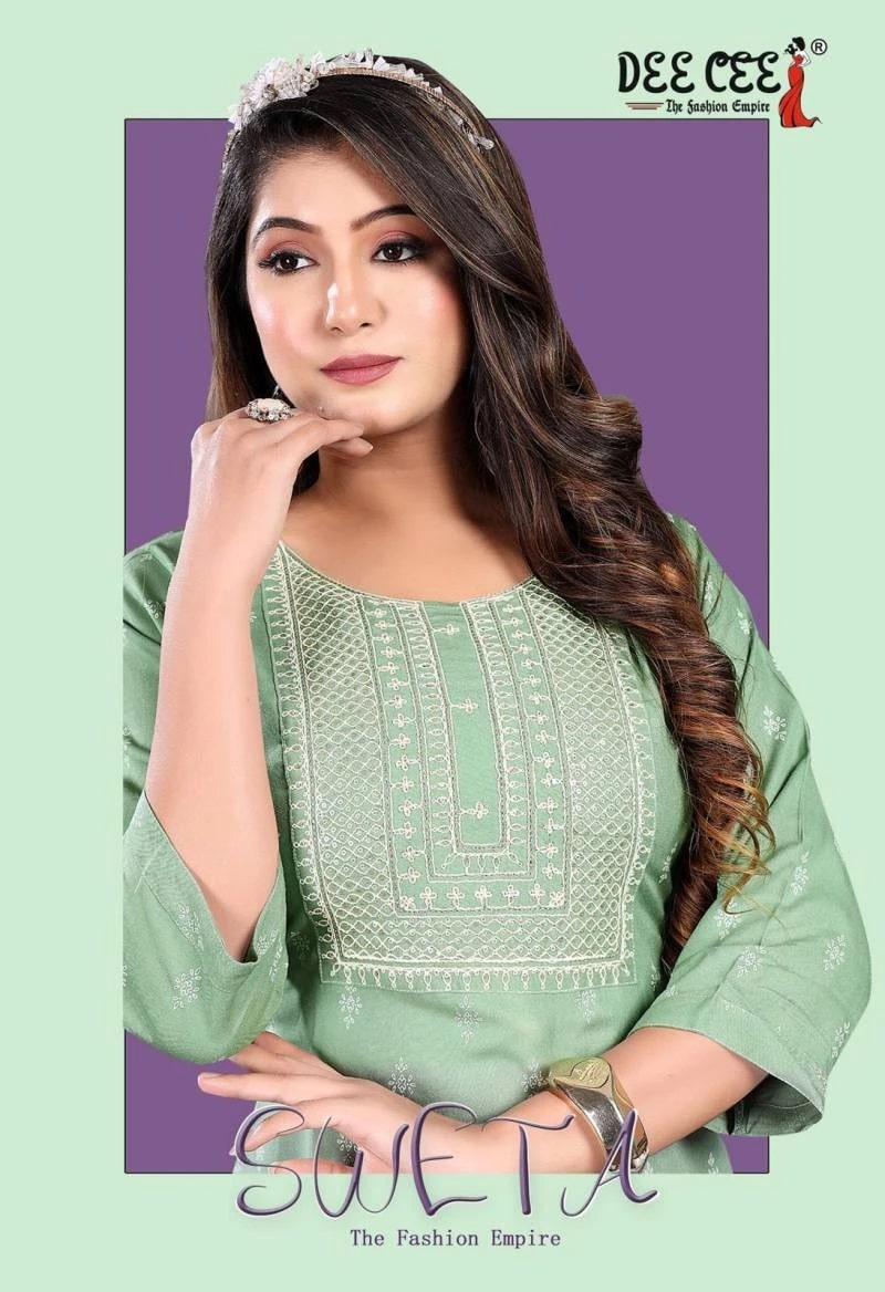 Deecee Sweta Rayon Printed Kurti And Plazzo Collection