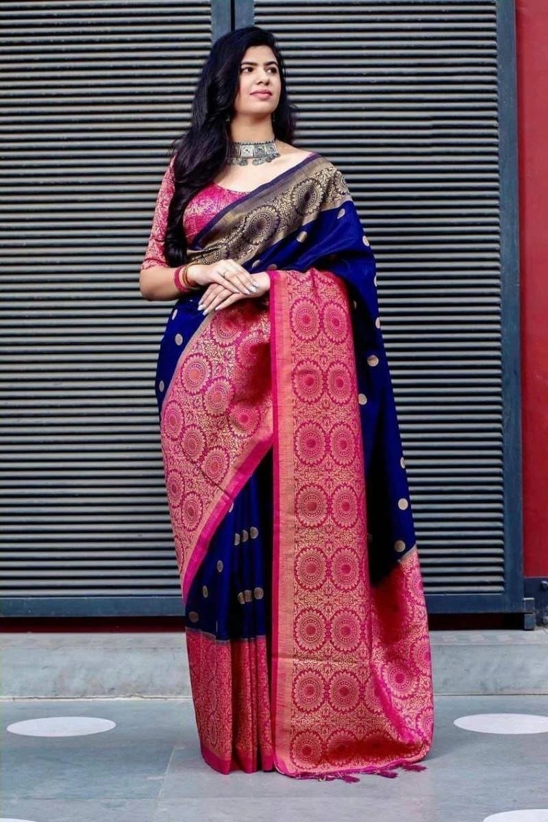 Soft Silk 01 Jacquard Lichi Silk Saree Wholesale Shop