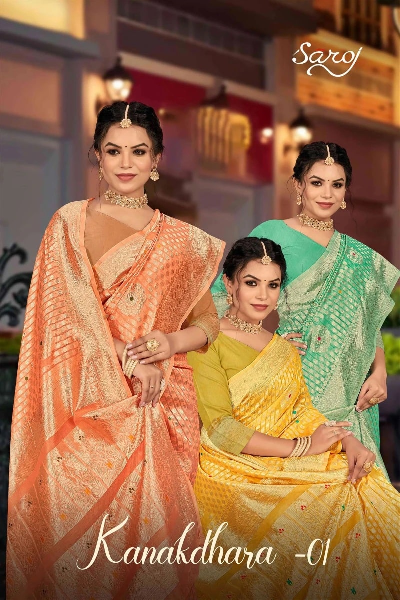 Saroj Kanakdhara Vol 1 Trendy Pure Cotton Sarees Online at Best Price