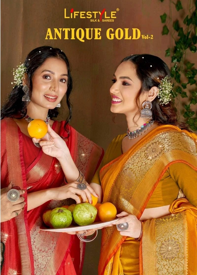 Lifestyle Antique Gold Vol 2 Trendy Cotton Saree Collection