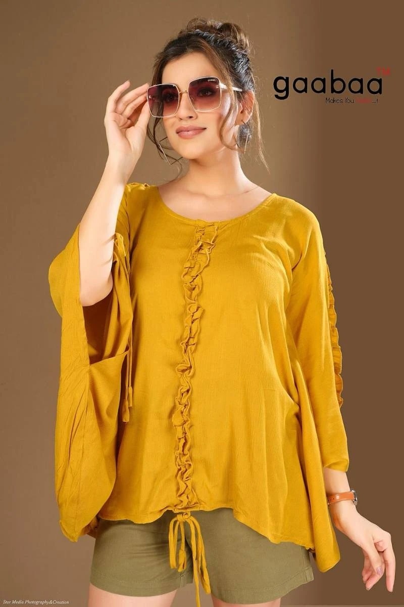 Gaabaa 13 Western Fancy Wrinkle Kaftan Tops Collection