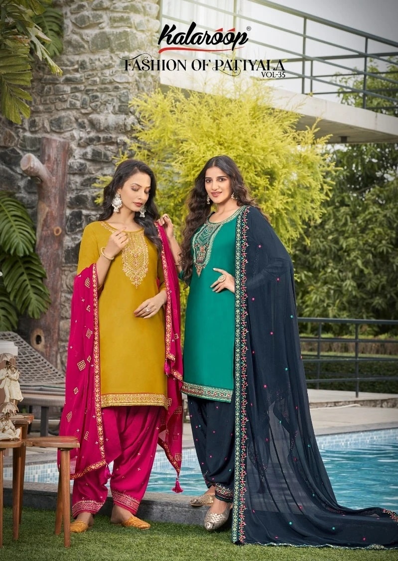 Kalaroop Fashion Of Patiyala Vol 35 Designer Kurti Bottom With Dupatta