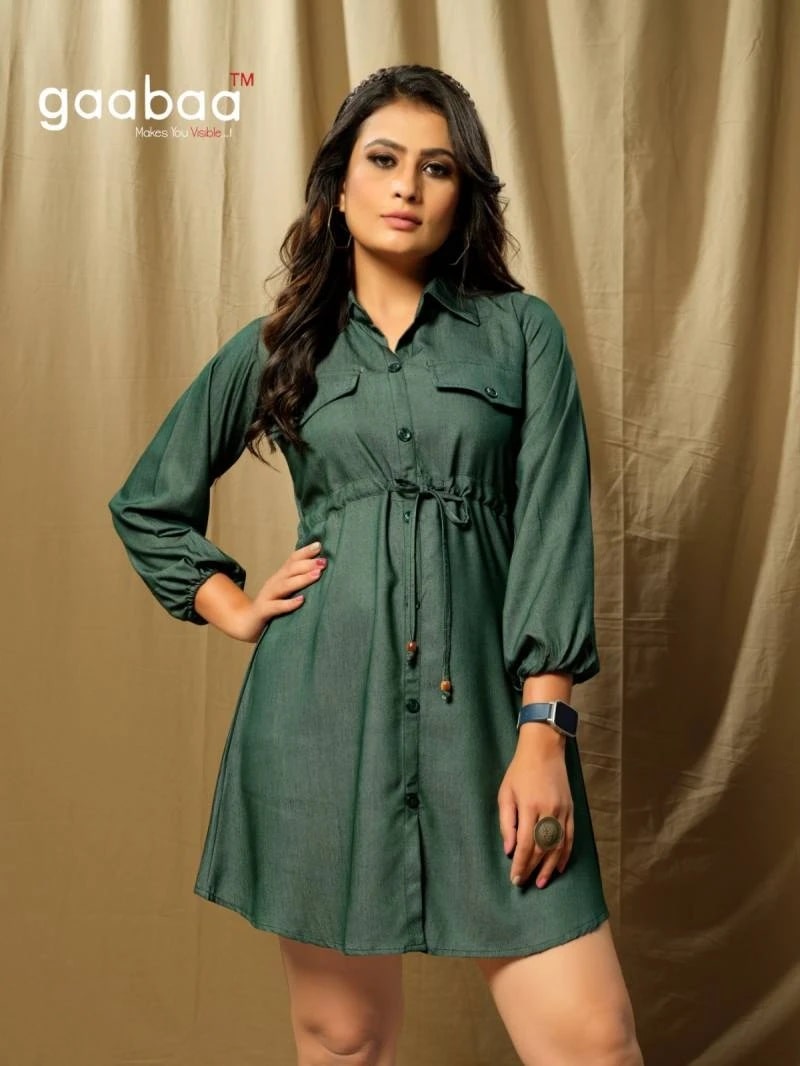 Gaabaa Swati Heavy Rayon Denim Western Fancy Short Tops Collection