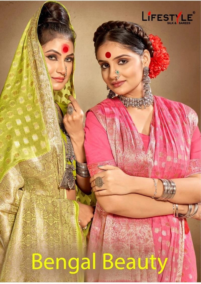 Lifestyle Bengal Beauty Vol 1 Georgette Traditional Saree Collection