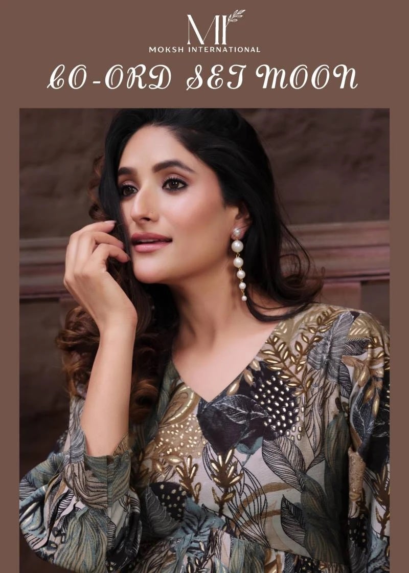 Moksh Co Ord Moon Premium Fancy Kurti With Bottom Collection