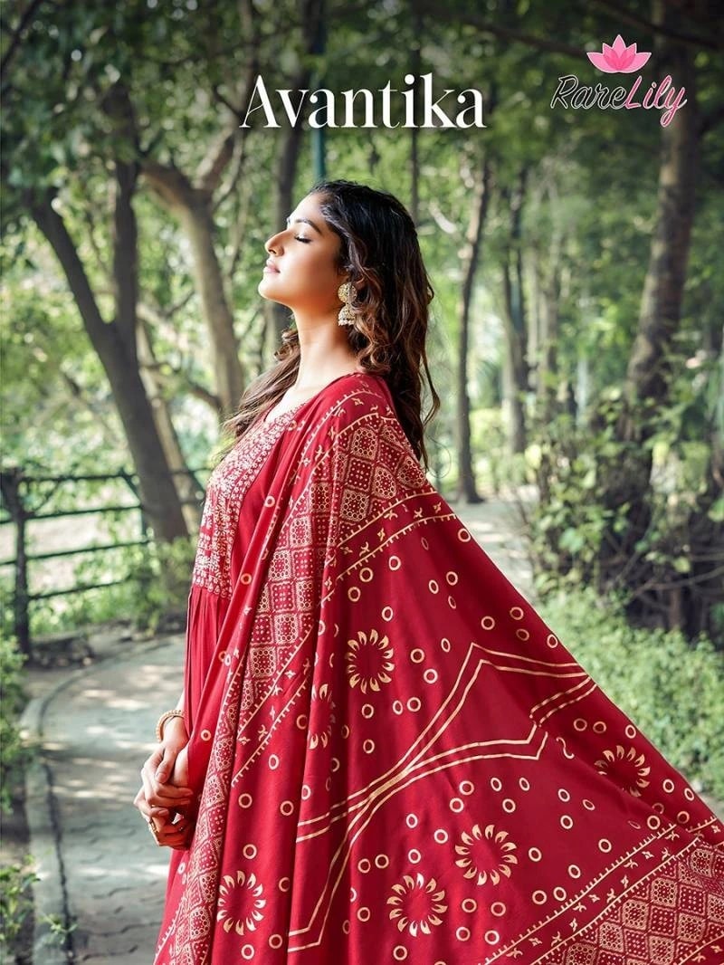Rare Lily Avantika Vol 1 Printed Long Kurti With Dupatta Collection