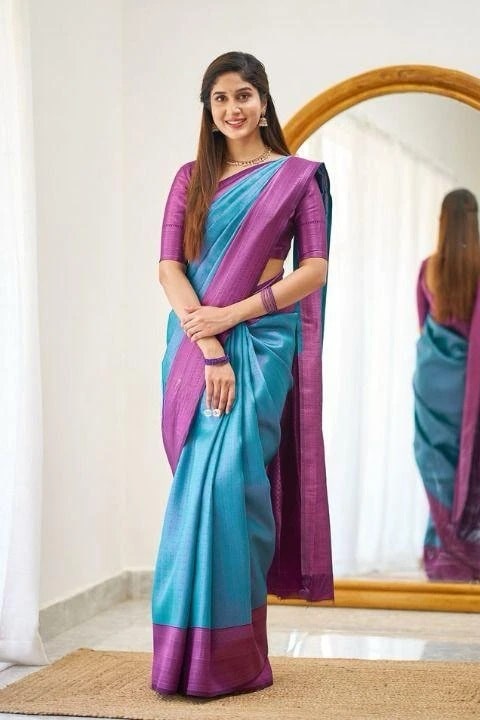 Soft Silk 177 Jacquard Work Lichi Silk Saree Collection