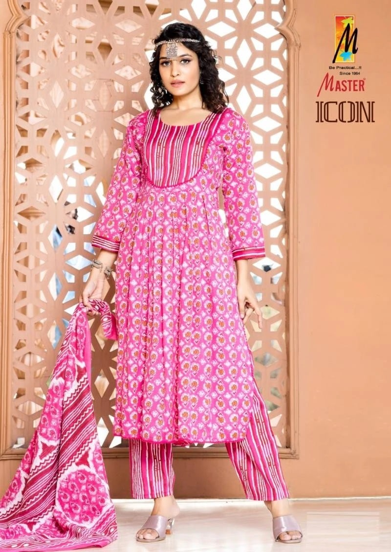 Master Icoin Two Tone Naira Cut Kurti Bottom With Dupatta