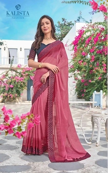 Kalista Resham Silk Party Wear Designer Saree Collection