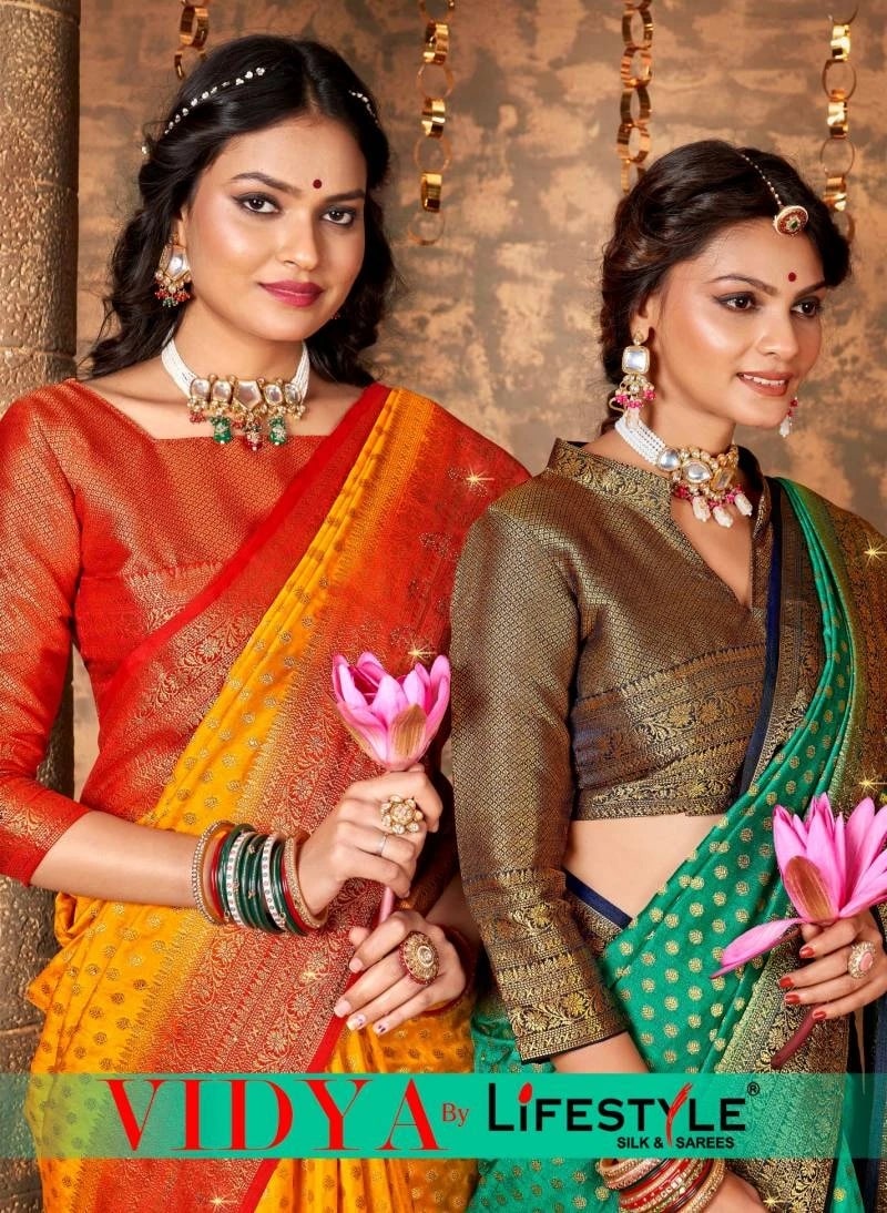 Lifestyle Vidya Vol 1 Nylon Silk Wedding Saree Collection