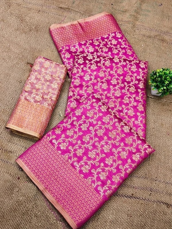 Meera 190 Jari Worked Banarasi Silk Saree Collection